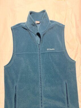 Columbia XXL Light Blue Zip-Up Vest